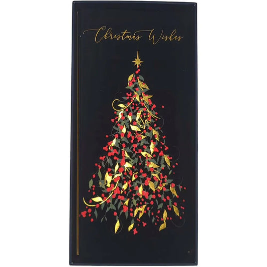 Boxed Christmas Cards - Berry Tree on Black
