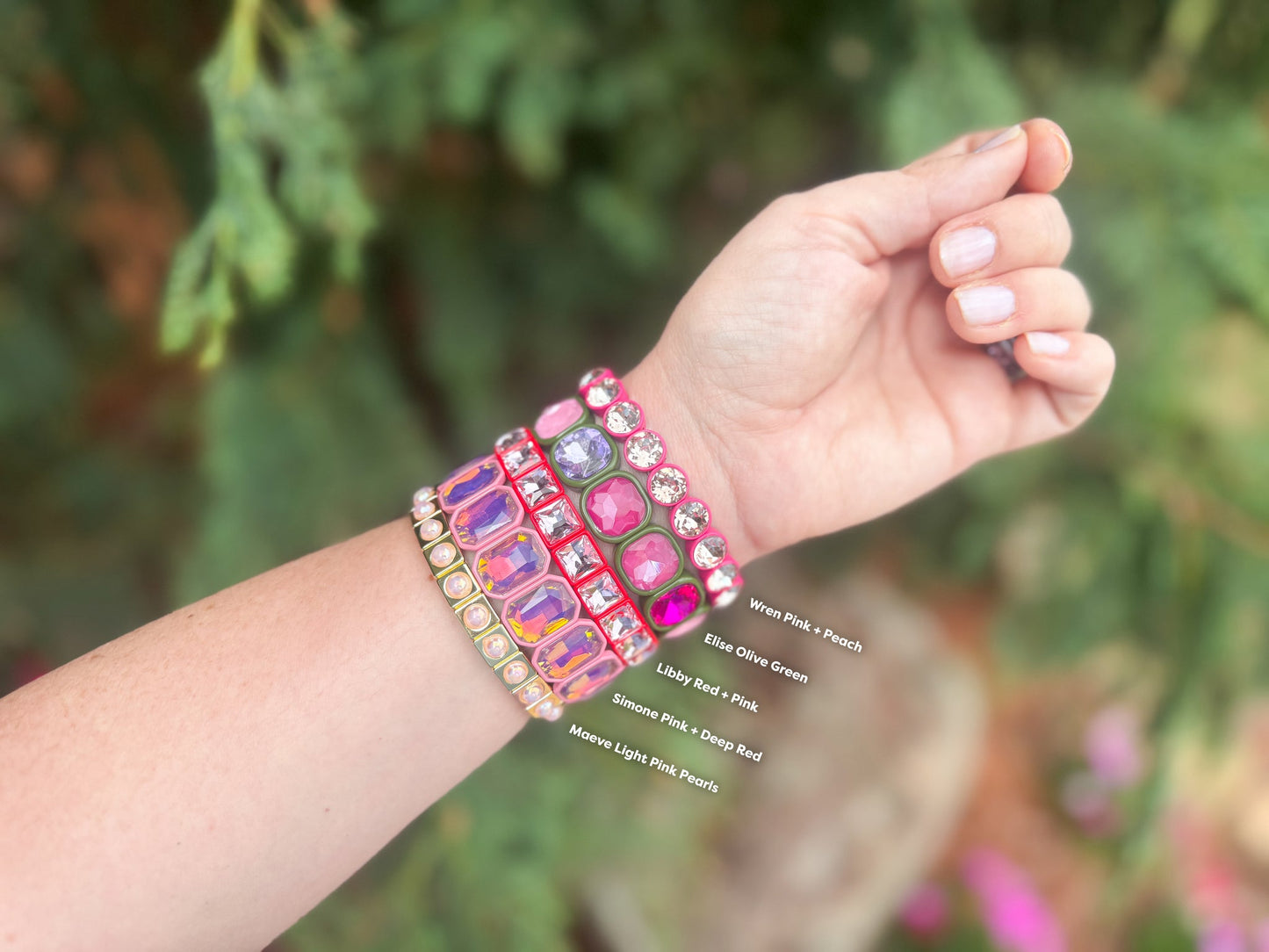 Fall Bracelet - Simone Pink + Deep Red