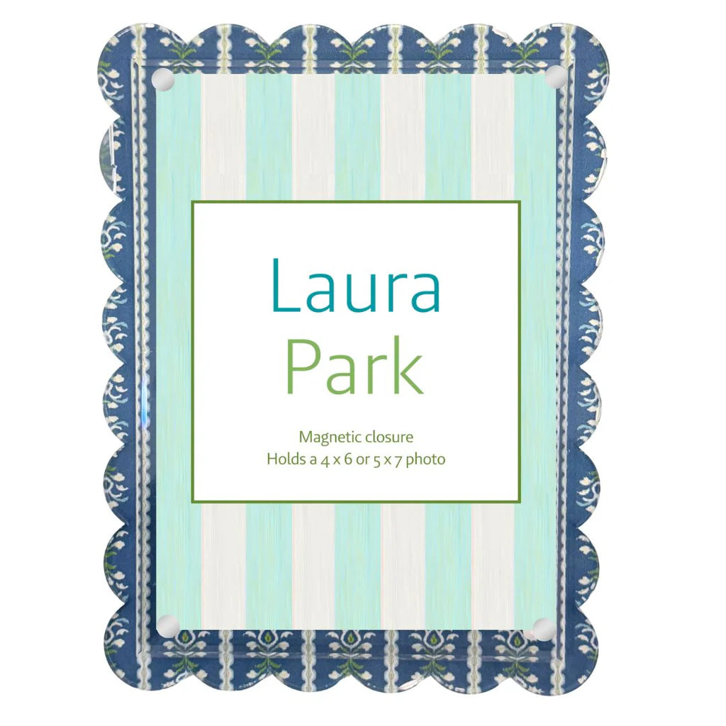 Acrylic Picture Frame - Rosemary Stripe Indigo