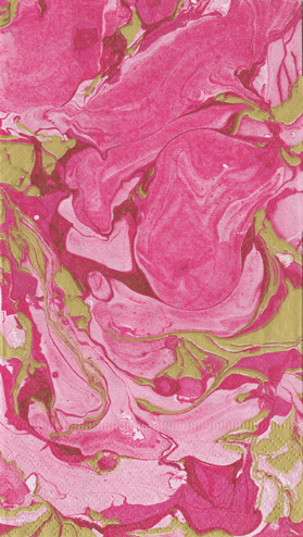 Guest Towel - Marbled Rosa