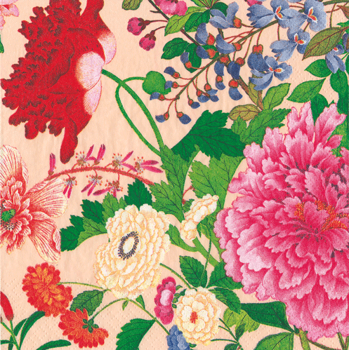 Luncheon Napkins - A Profusion Of Flowers Pink
