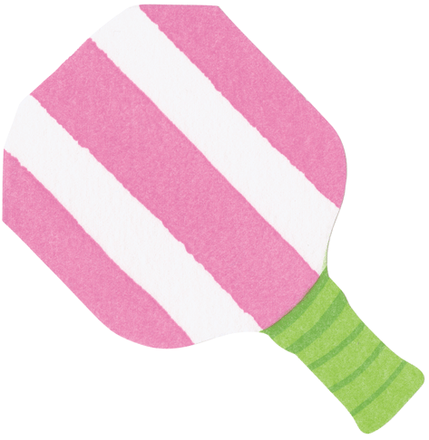 Die-Cut Napkin - Pickleball Paddle Pink/Lime