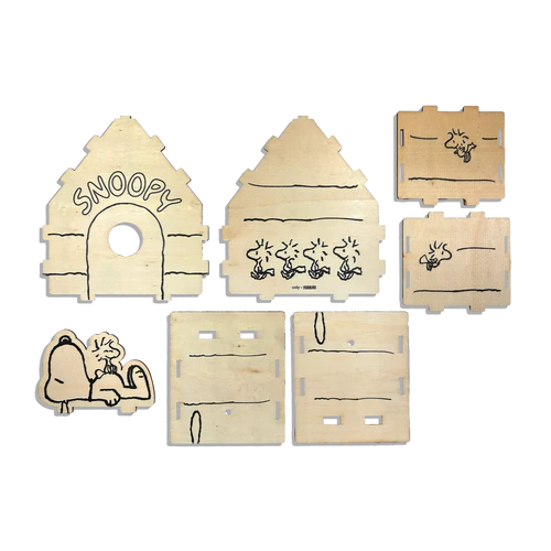 OOLY x Peanuts: Color-in Wooden Birdhouse Kit