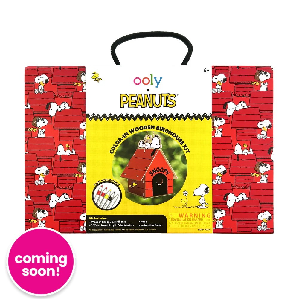 OOLY x Peanuts: Color-in Wooden Birdhouse Kit