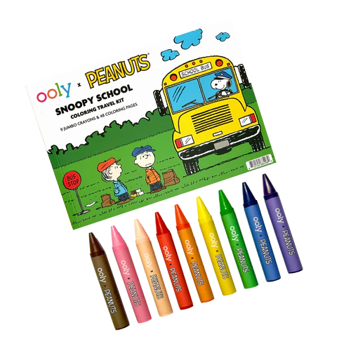 OOLY x Peanuts Snoopy School Coloring Travel Kit