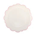 Scallop Round Plate - Pembroke Pink Edge