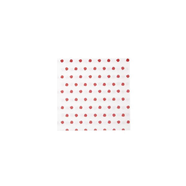 Papersoft Cocktail Napkins - Dot Red