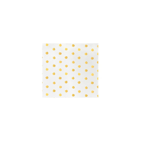 Papersoft Cocktail Napkins - Dot Yellow