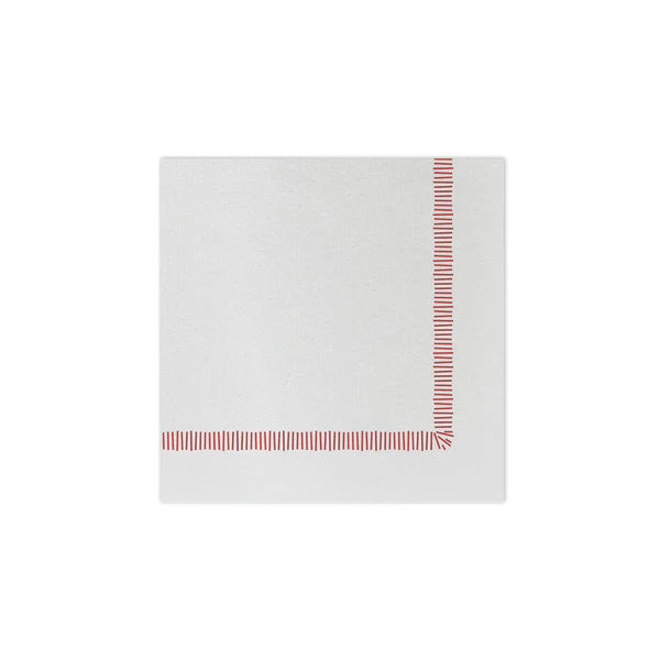 Papersoft Cocktail Napkins - Fringe Red