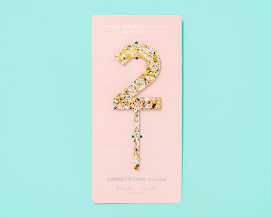 Pearl Confetti Cake Topper | 2