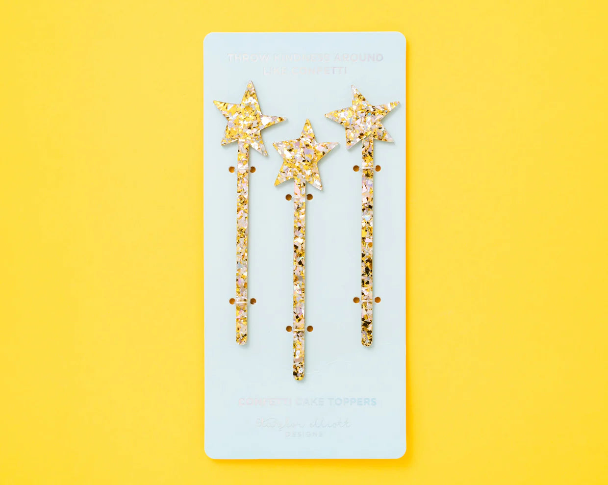 Pearl Confetti Cake Topper - Set of 3 Stars