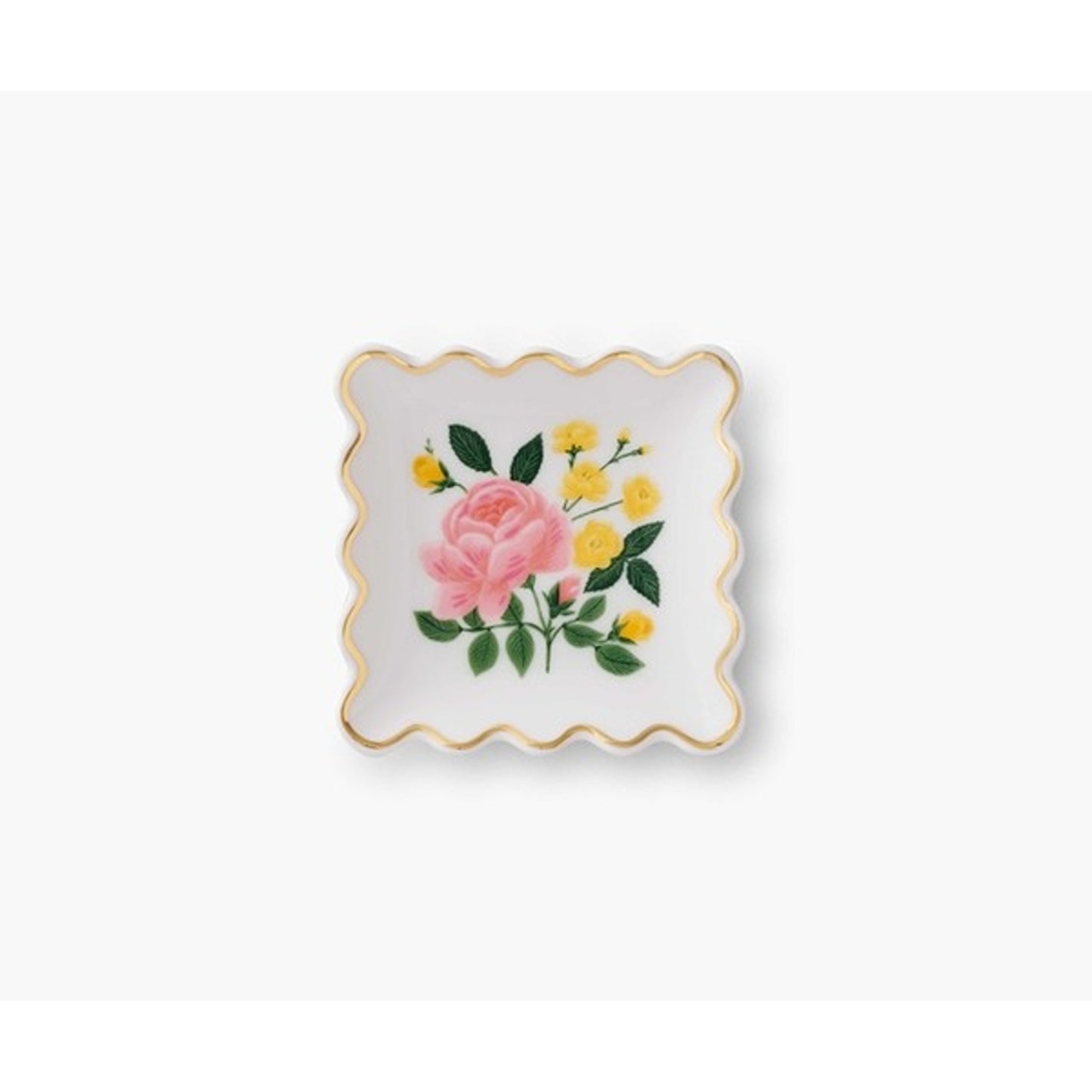 Ring Dish - Roses Scalloped