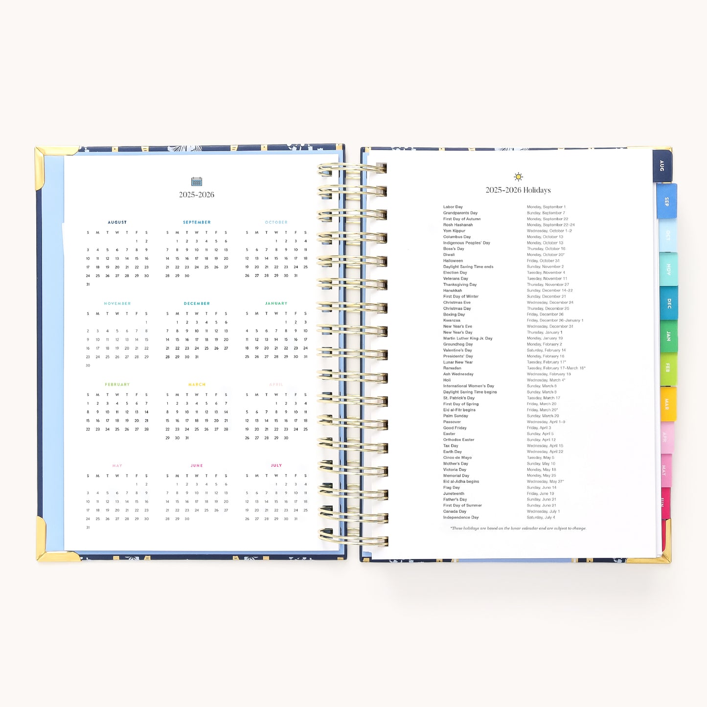 2025-2026 Spiral Daily Simplified Planner - Poppy