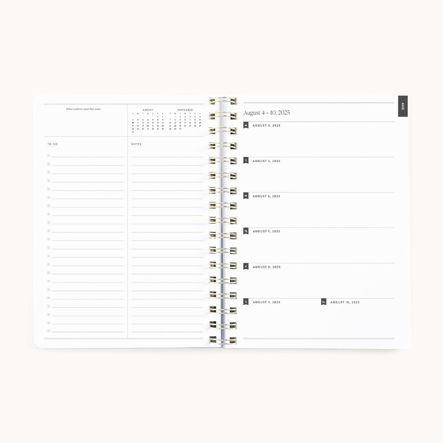 2025-2026 Softcover Weekly Simplified Planner - Ivory