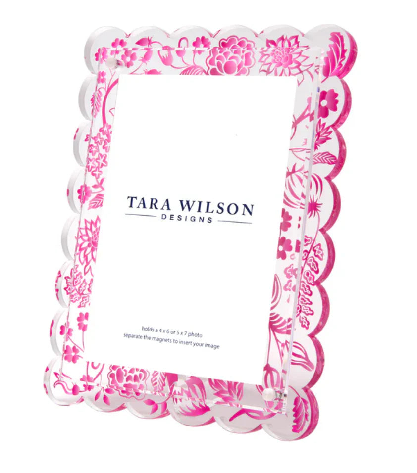 Picture Frame - Scalloped Pink Toile