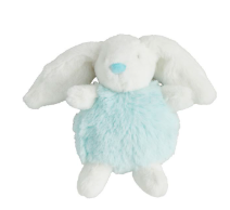 Bunny Pom Pom Rattles - Blue