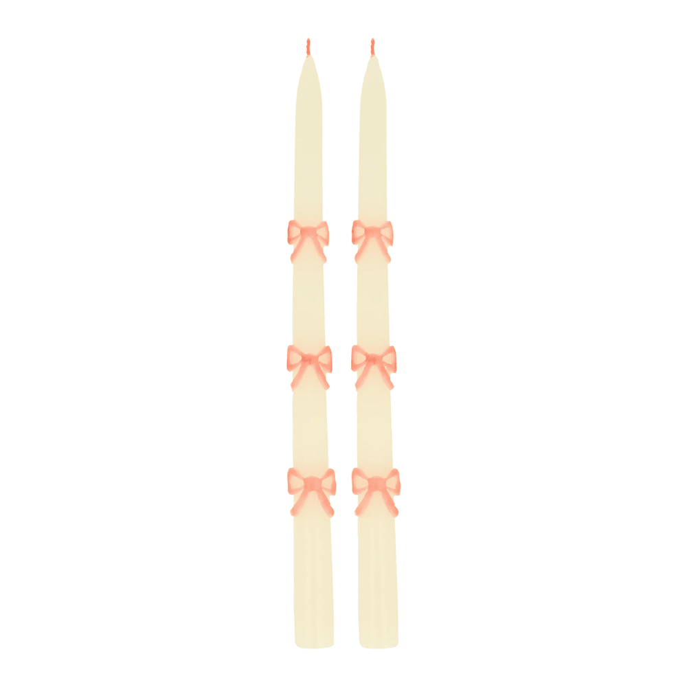 Taper Candles - Pink Bow