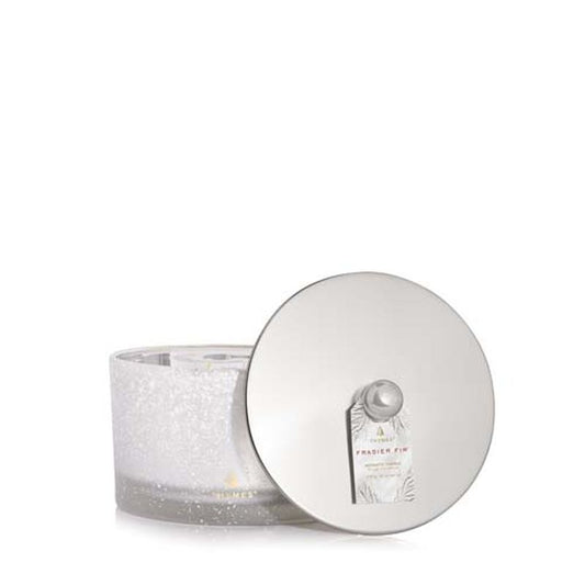 3-Wick Flocked Candle - Frasier Fir