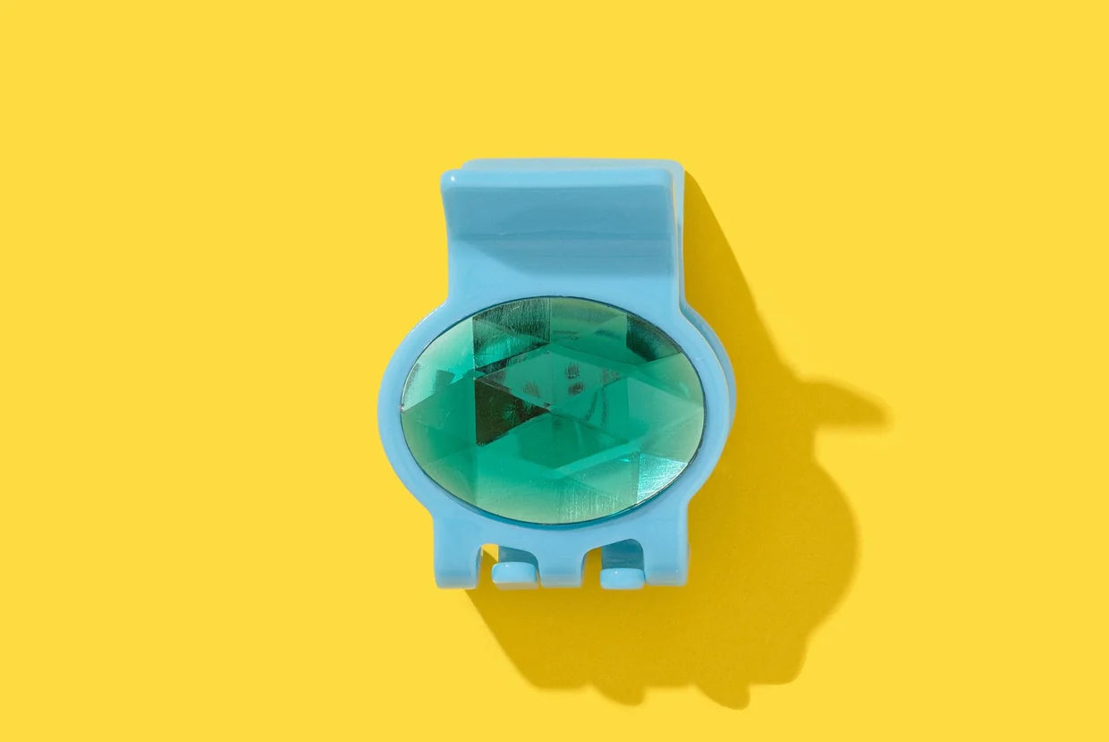 Gemstone Claw Clip - Blue Green