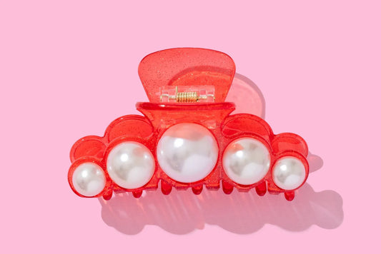 Claw Clip - Red Pearl