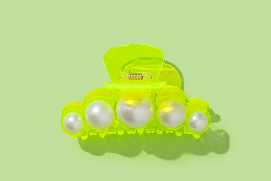 Claw Clip - Neon Green Pearl