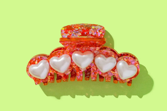 Claw Clip - Heart Pearl