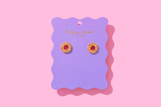 Stud Earrings - Caroline Flower Pink