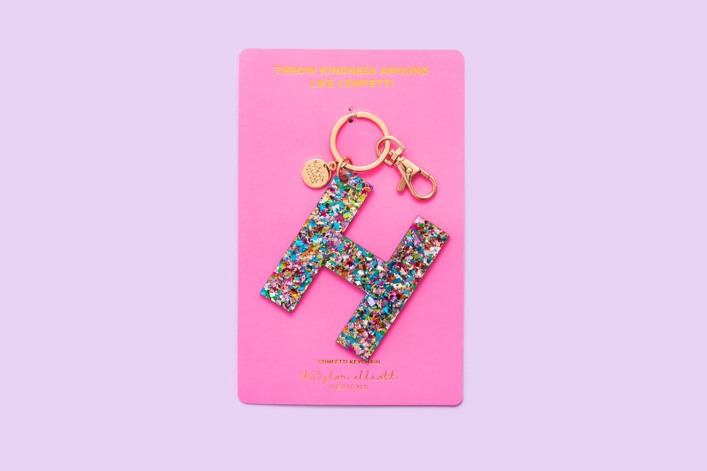Keychain - Colorful Confetti - H