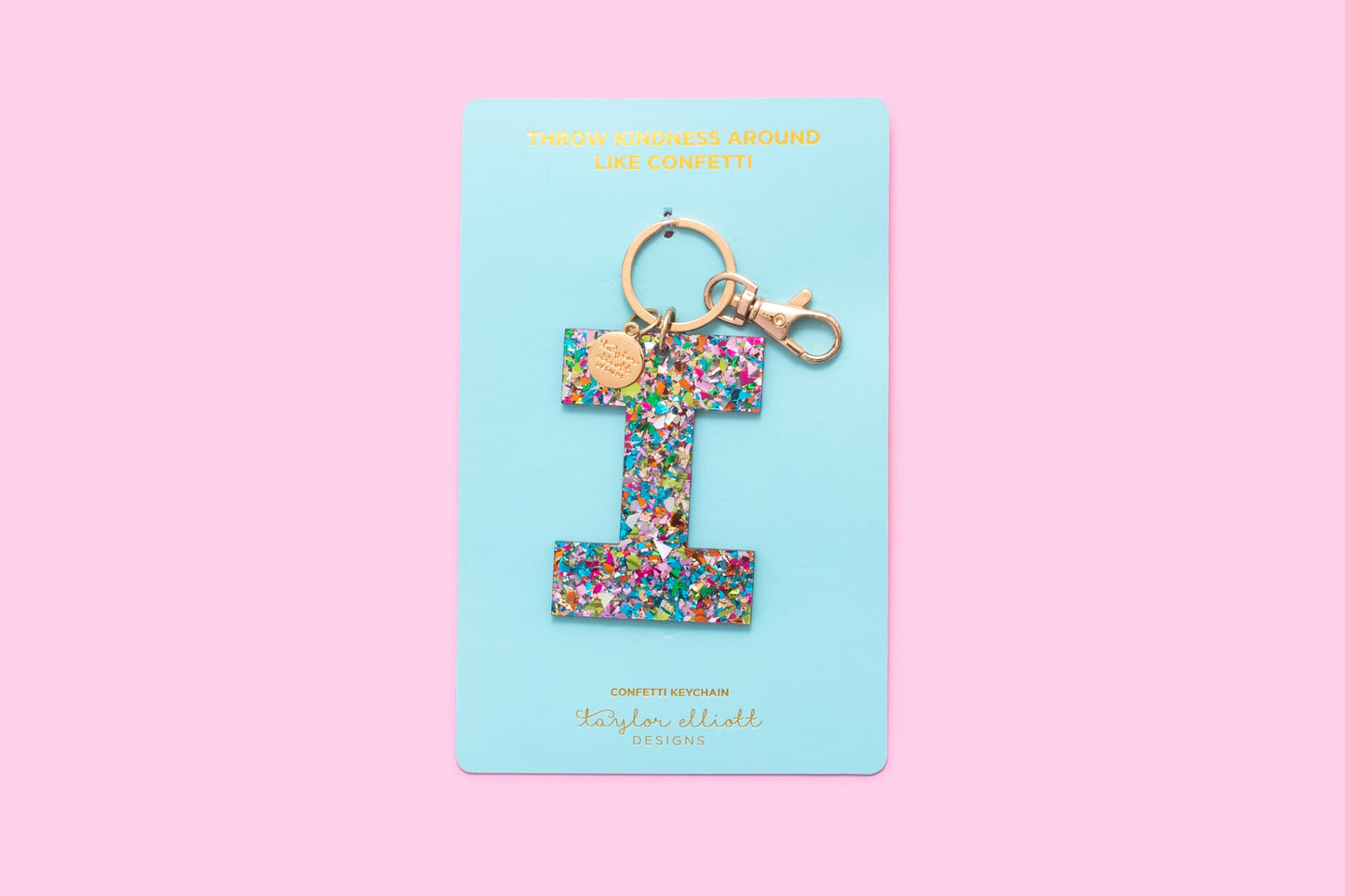 Keychain - Colorful Confetti - I