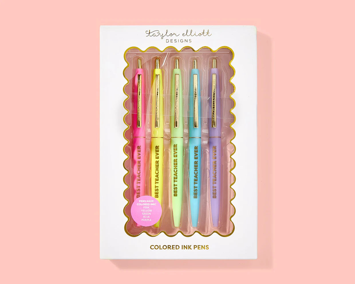 Best Teacher Ever Pens - Set of 5