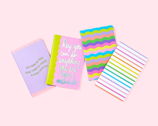 Mini Notebook Set of 4 - Neon