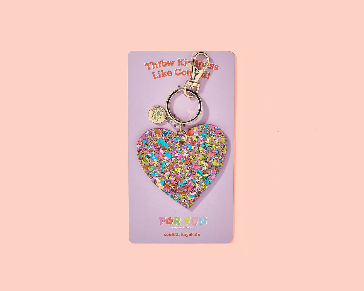 Keychain - Happy Confetti Heart