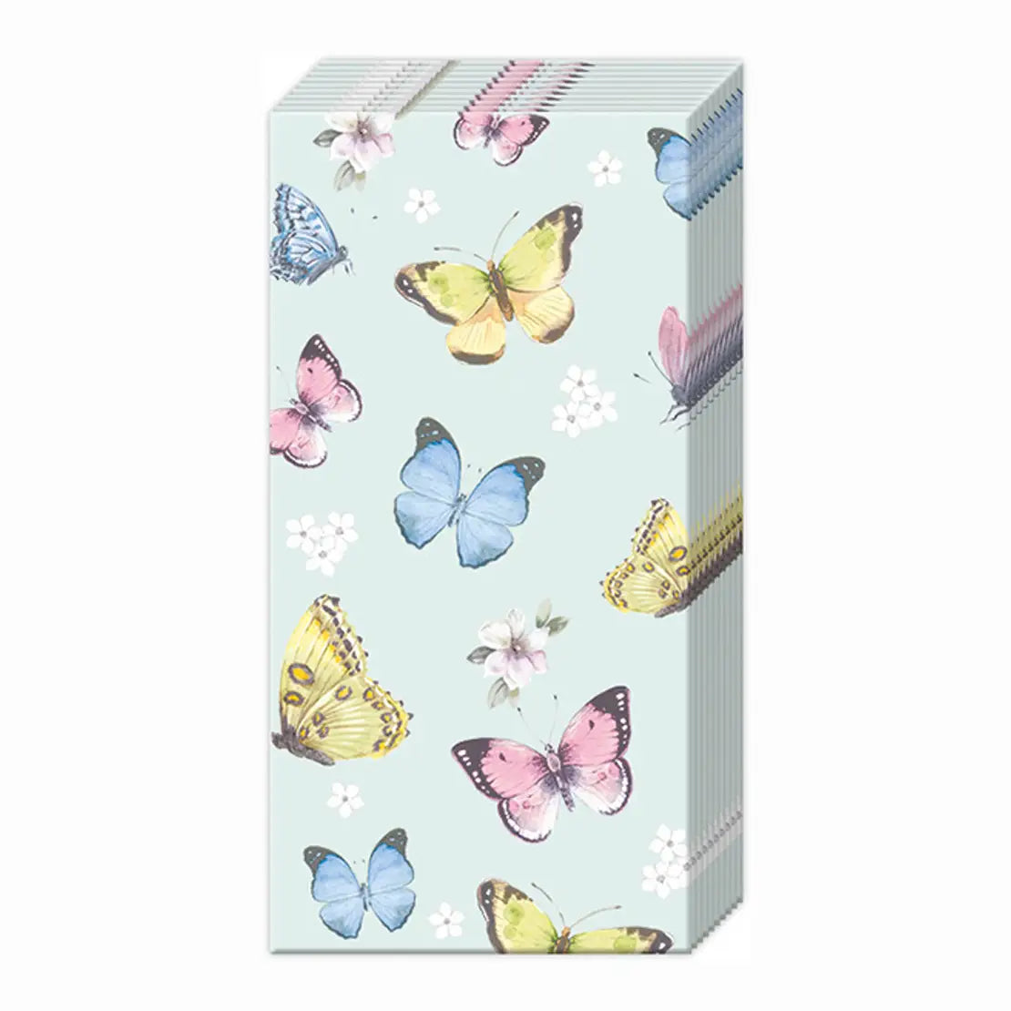 Pocket Tissues - Romantic Butterflies Light Blue