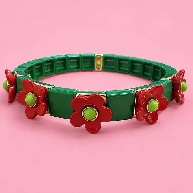 Christmas Bracelet - Poppy Poinsettia