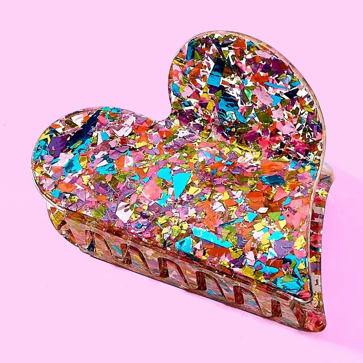 For Fun - Happy Heart Confetti Clip
