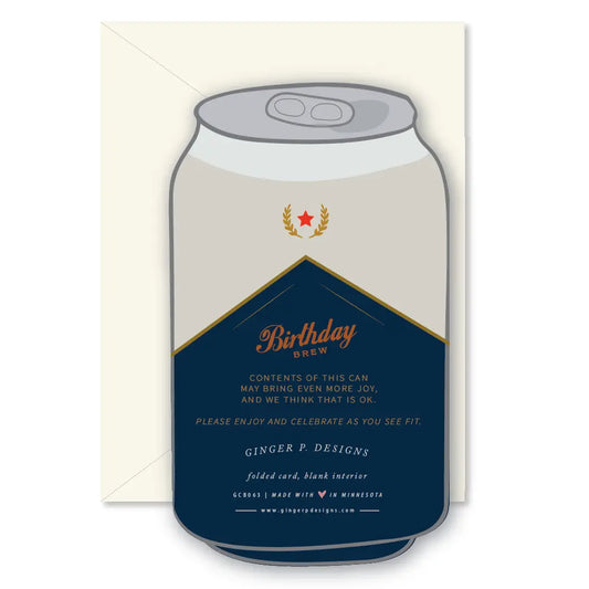 Birthday Brew Die-Cut Greeting Card