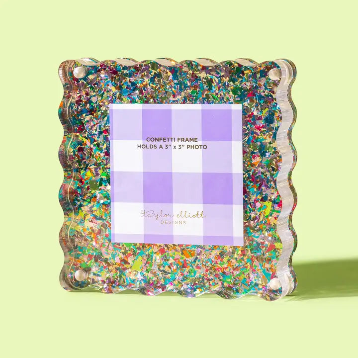 Magnetic Picture Frame - 3x3 - Colorful Confetti