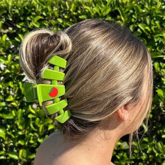 Large Classic Hair Clip - Locally Grown Tomato