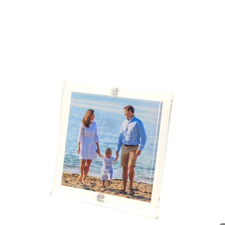 4x4 Square Frame - Beveled White