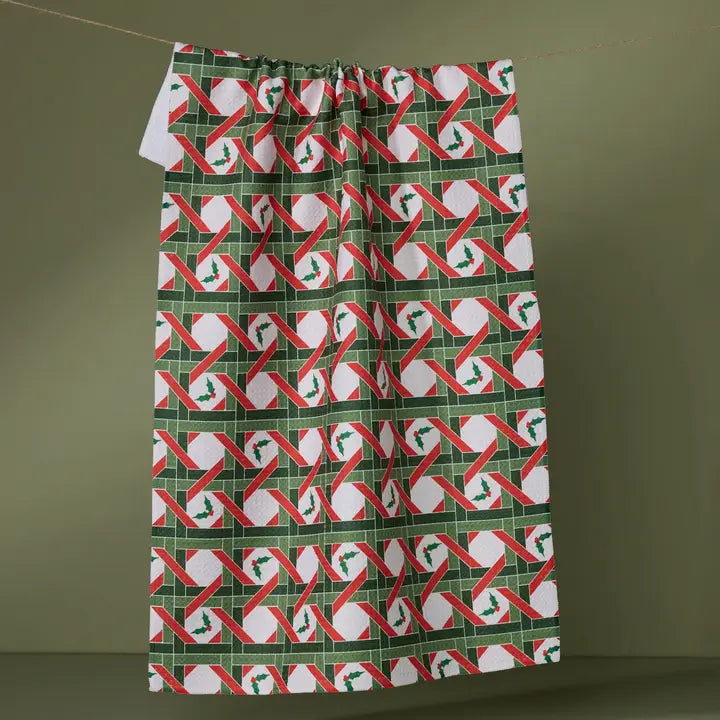 Yuletide Lattice Tea Towel