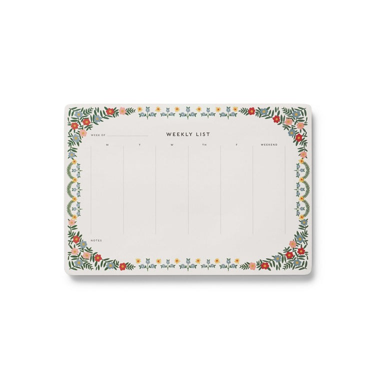 Weekly Desk Pad - Rosette