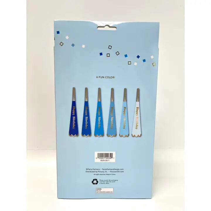 Blue Happy Birthday Tooters