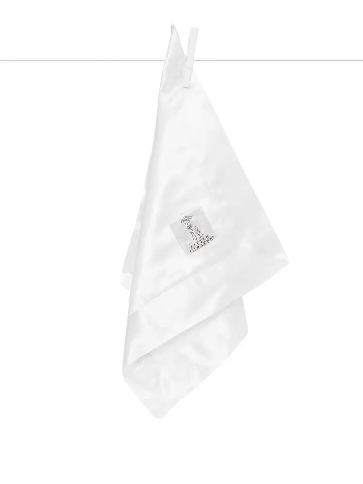 Satin Chenille Blanky - White