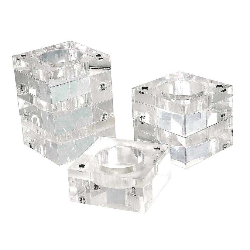 Magnetic Candle Holder Set of 3 - Clear