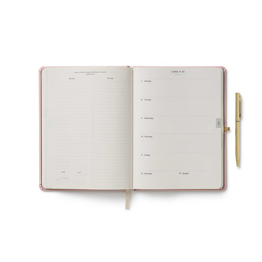 2027 12-Month Hardcover Planner with Pen - Paisley