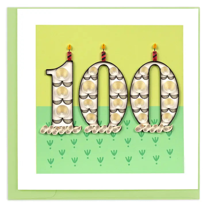 Quilled Card - 100 Milestone Birthday