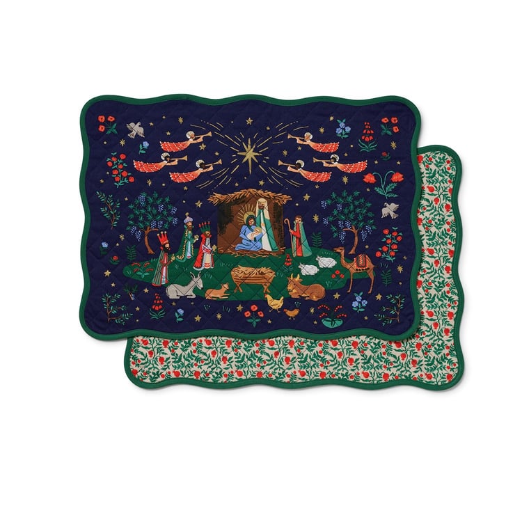 Cotton Placemats, Set of 4 - Nativity
