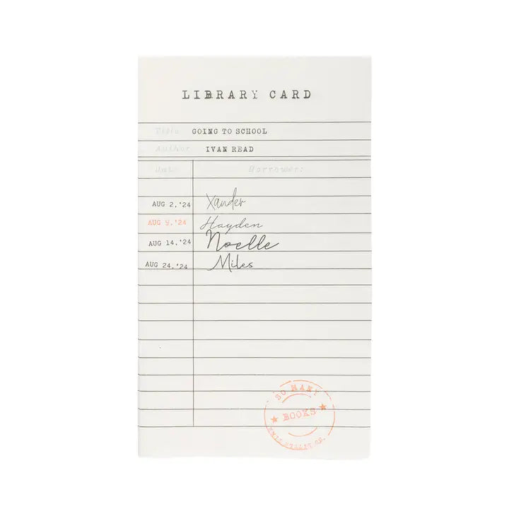 Library Card Dinner Napkin