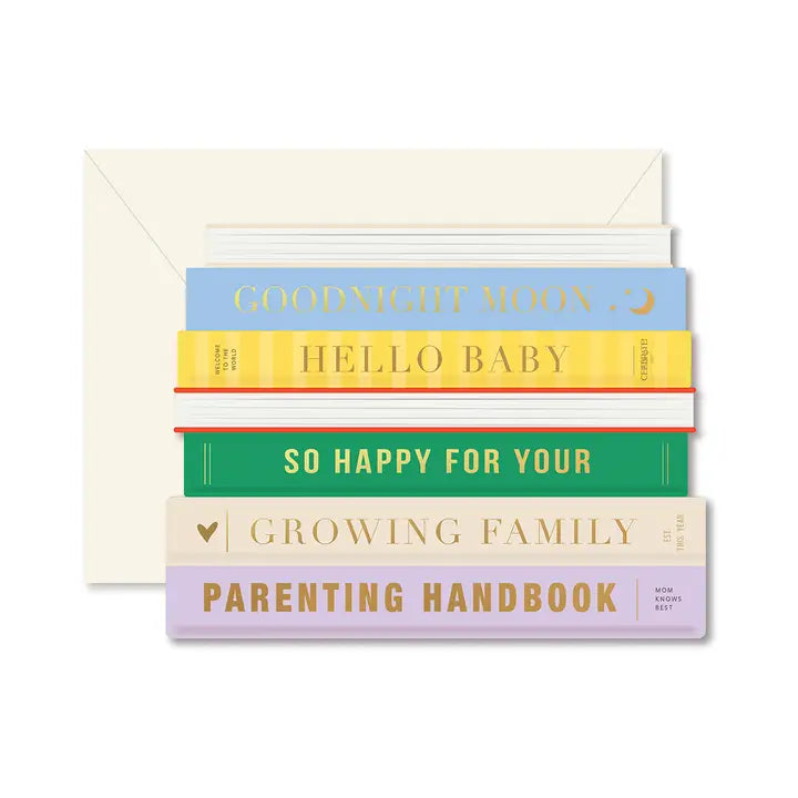 Baby Books Die-Cut Greeting Card