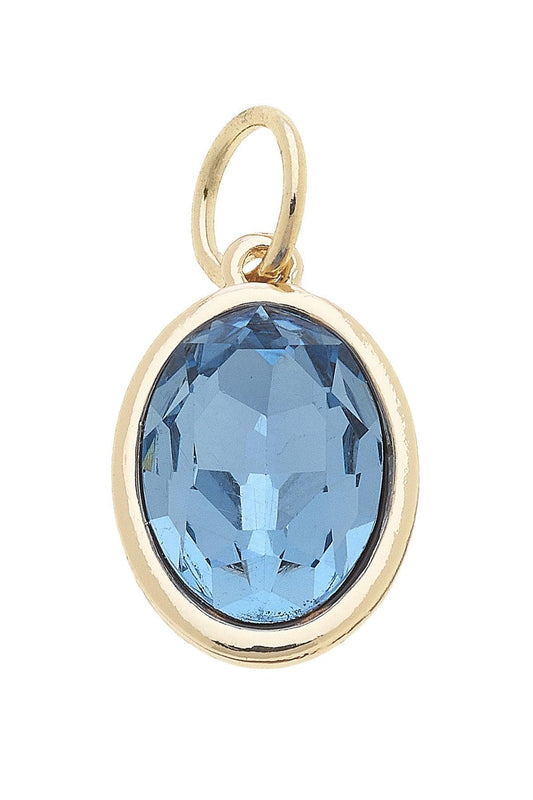 Birthstone Charm - December Blue Topaz